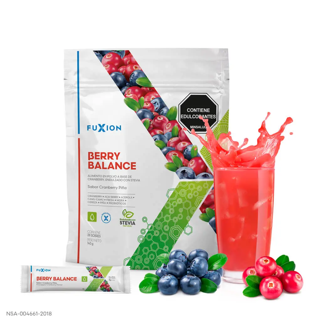 Vaso de Berry Balance preparado con hielo, ideal para el equilibrio renal y diurético.