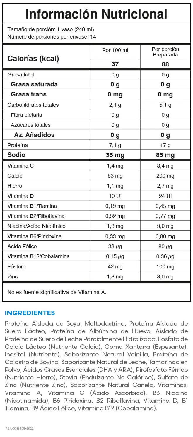 Ingredientes naturales de BioPro+ Fit: proteína calostro bovino, vainilla, canela y tamarindo malabar.