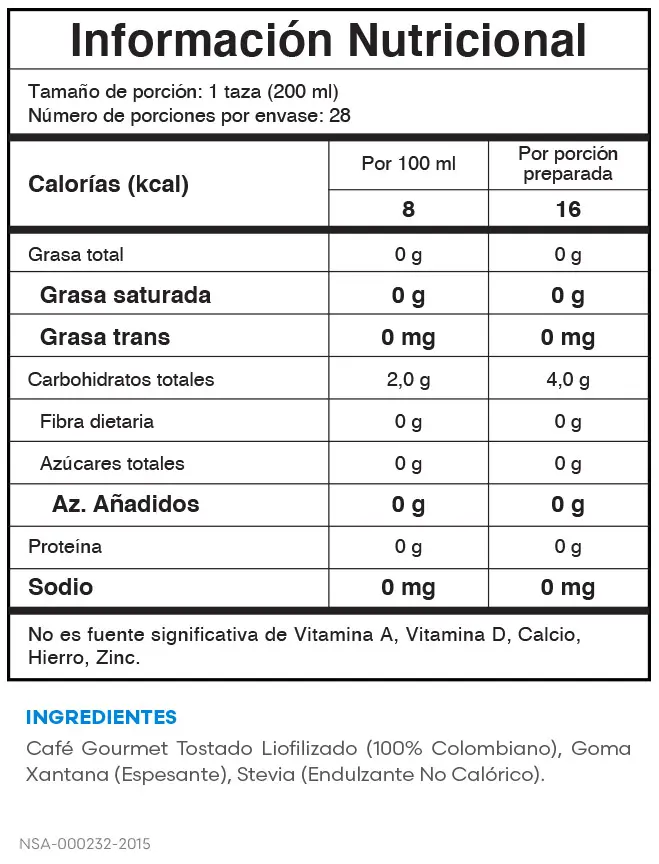 Ingredientes naturales de Café Fit: granos de café gourmet tostado, extracto de café verde (Svetol) y té verde.