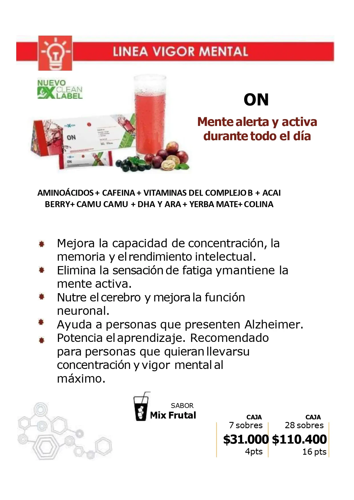 Catálogo Oficial FuXion Colombia 2026 - Página 42 del portafolio de bebidas funcionales en COP