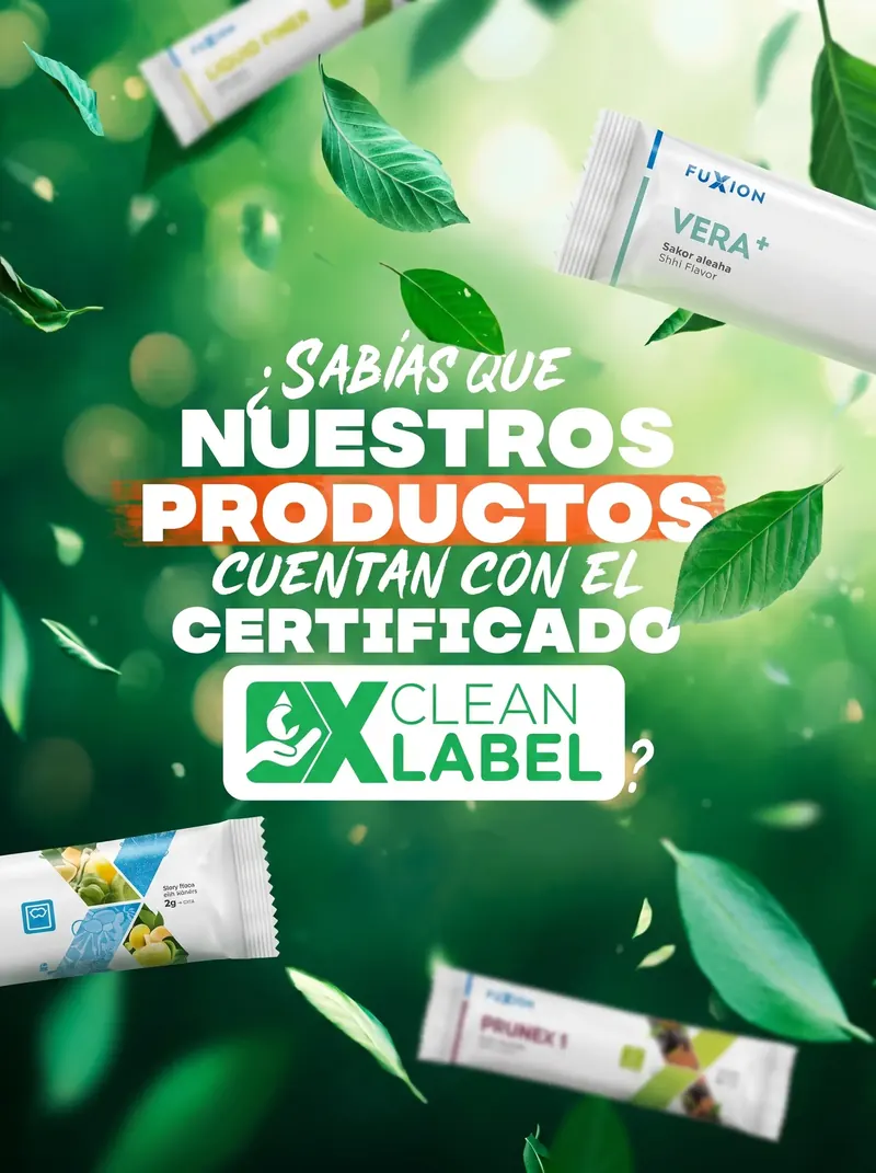 Certificación Clean Label en bebidas FuXion de Comparte Bienestar