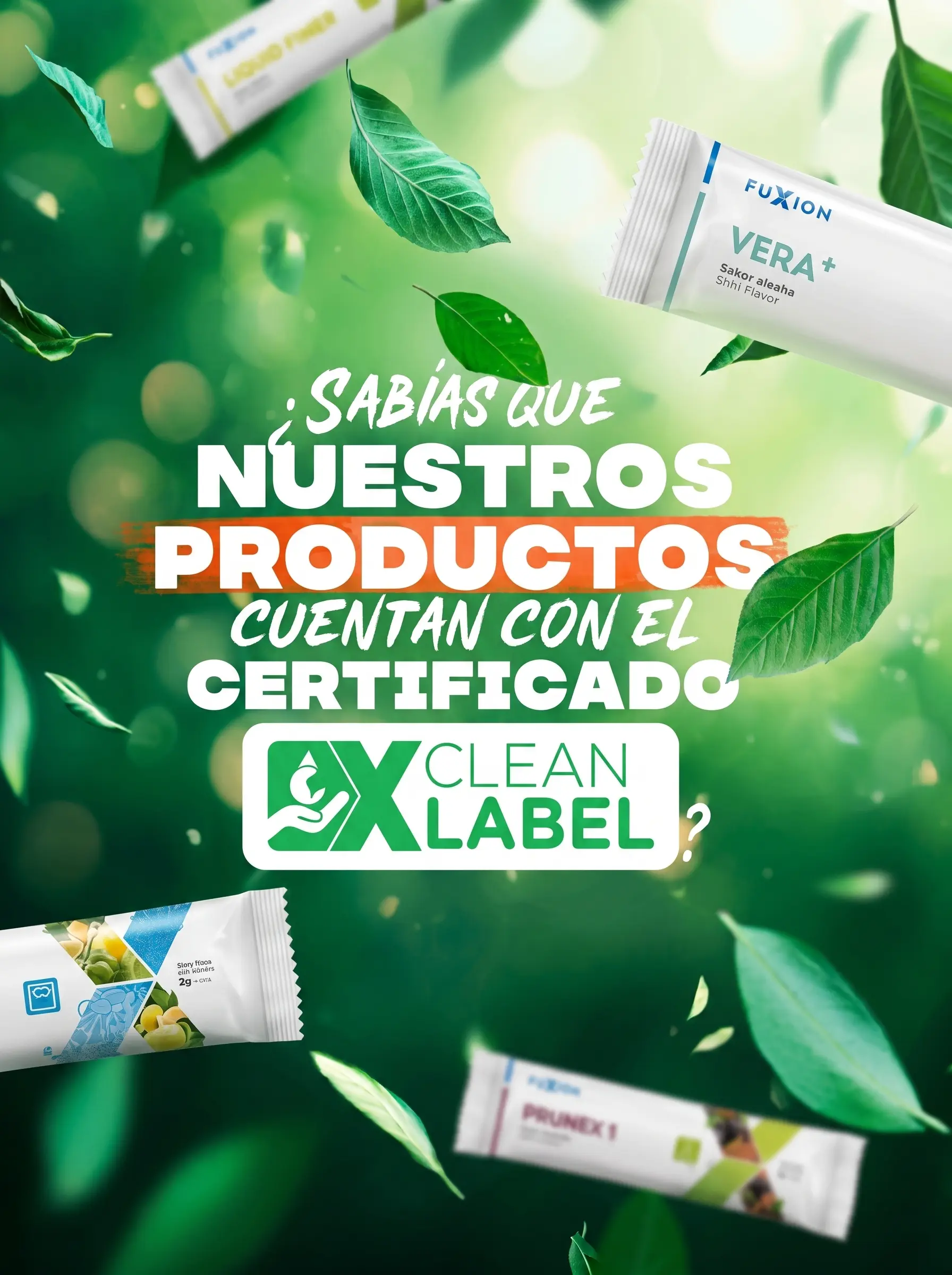 Certificación Clean Label en bebidas FuXion de Comparte Bienestar